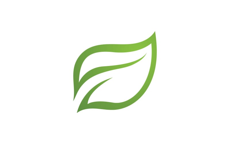 Green Leaf nature element tree company name v12 Logo Template