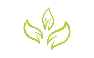 Green Leaf nature element tree company name v13