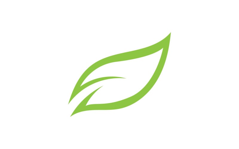 Green Leaf nature element tree company name v14 Logo Template