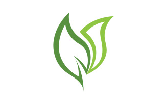 Green Leaf nature element tree company name v16