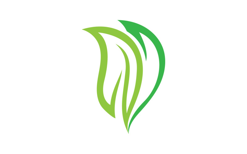 Green Leaf nature element tree company name v19 Logo Template