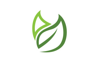 Green Leaf nature element tree company name v1