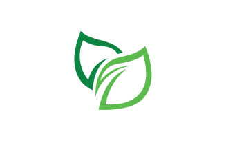 Green Leaf nature element tree company name v20