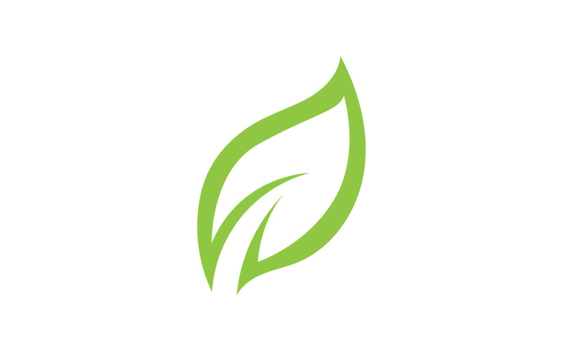 Green Leaf nature element tree company name v23 Logo Template