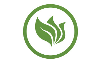 Green Leaf nature element tree company name v27