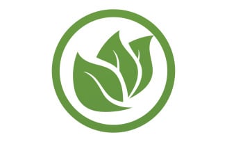 Green Leaf nature element tree company name v29