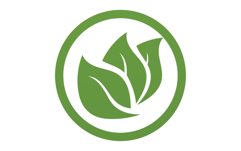 Green Leaf nature element tree company name v29 Logo Template