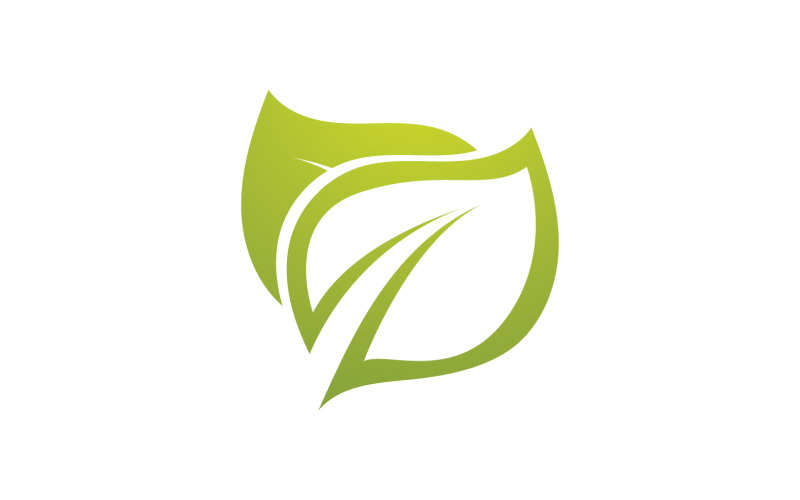 Green Leaf nature element tree company name v31 Logo Template