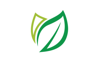Green Leaf nature element tree company name v6