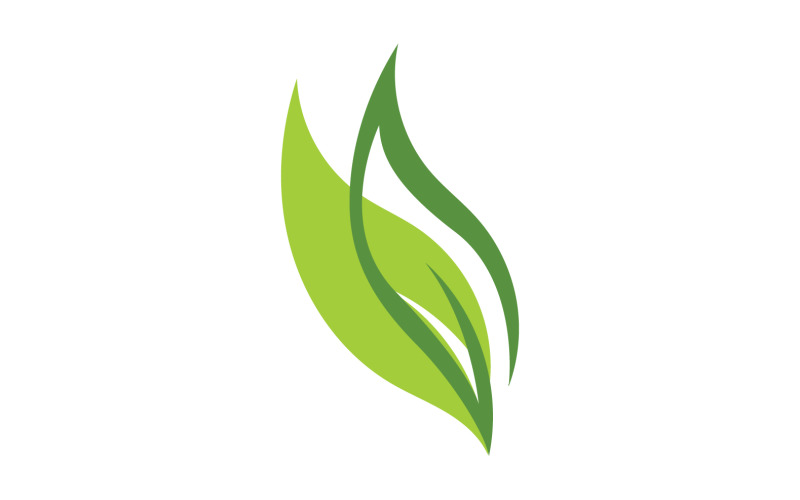 Green Leaf nature element tree company name v8 Logo Template