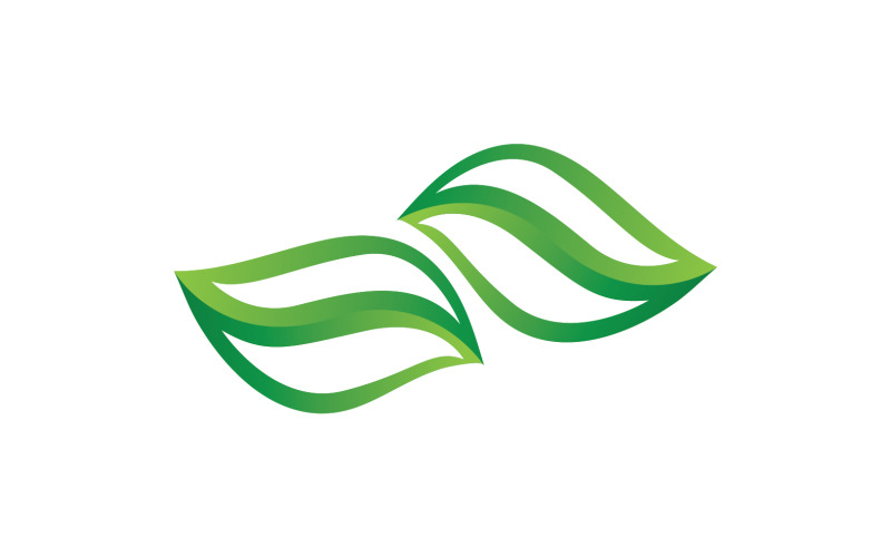 Green Leaf nature element tree company name v9 Logo Template