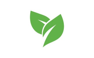 Green Leaf nature element tree design or company name v10