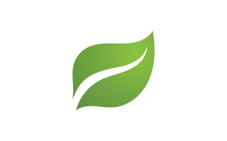 Green Leaf nature element tree design or company name v12