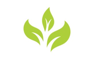 Green Leaf nature element tree design or company name v13
