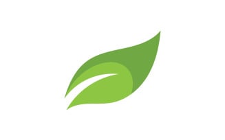 Green Leaf nature element tree design or company name v14