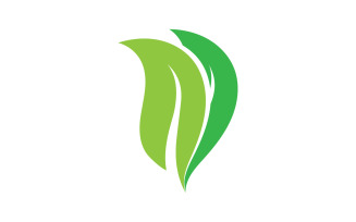 Green Leaf nature element tree design or company name v19