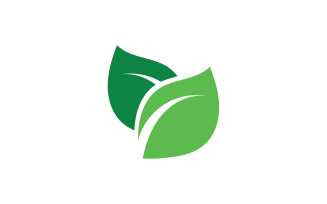 Green Leaf nature element tree design or company name v20