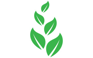 Green Leaf nature element tree design or company name v21