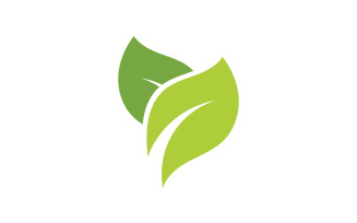 Green Leaf nature element tree design or company name v22