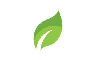 Green Leaf nature element tree design or company name v23