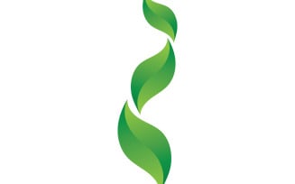 Green Leaf nature element tree design or company name v24
