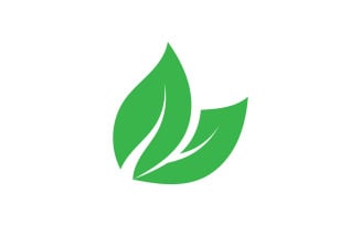 Green Leaf nature element tree design or company name v25