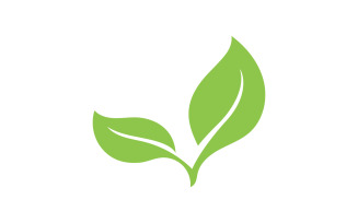 Green Leaf nature element tree design or company name v26