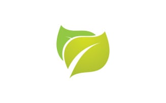 Green Leaf nature element tree design or company name v31