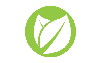 Green Leaf nature element tree design or company name v38
