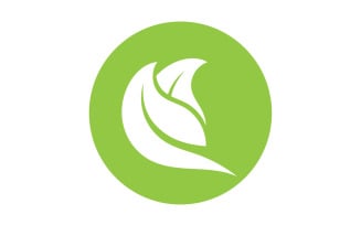 Green Leaf nature element tree design or company name v39