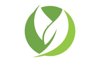 Green Leaf nature element tree design or company name v42