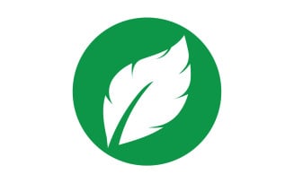 Green Leaf nature element tree design or company name v43