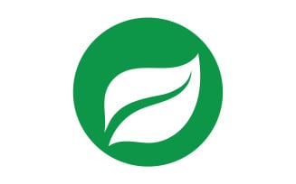 Green Leaf nature element tree design or company name v44