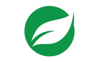 Green Leaf nature element tree design or company name v46