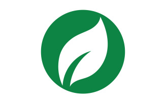 Green Leaf nature element tree design or company name v55