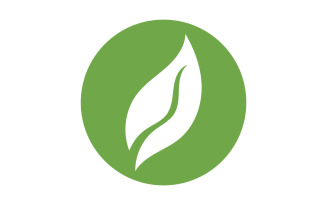 Green Leaf nature element tree design or company name v57