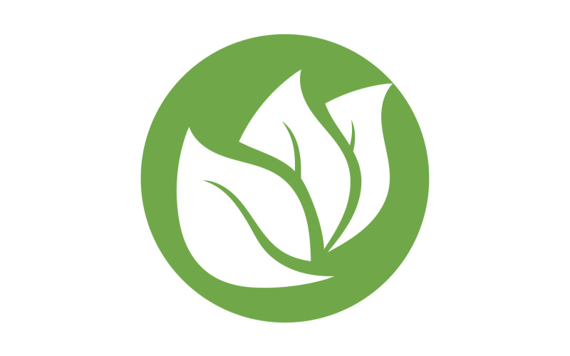 Green Leaf nature element tree design or company name v61 Logo Template
