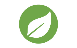 Green Leaf nature element tree design or company name v64