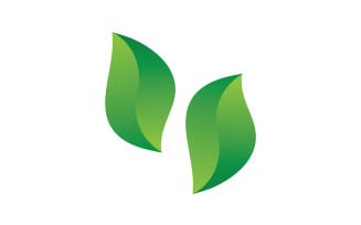 Green Leaf nature element tree design or company name v9