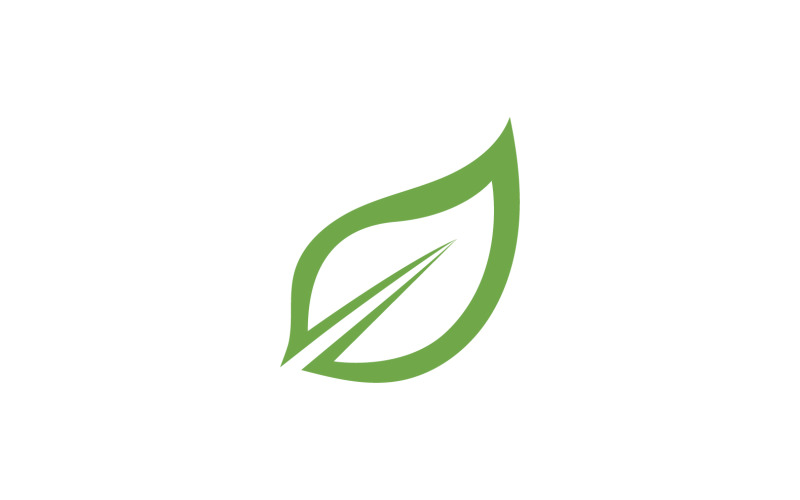 Green Leaf nature element tree company name v32 Logo Template