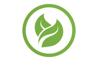 Green Leaf nature element tree company name v35
