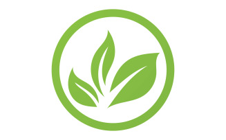 Green Leaf nature element tree company name v37