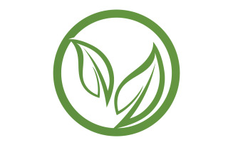 Green Leaf nature element tree company name v41