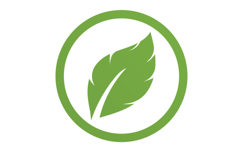 Green Leaf nature element tree company name v43 Logo Template