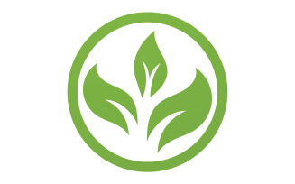 Green Leaf nature element tree company name v45