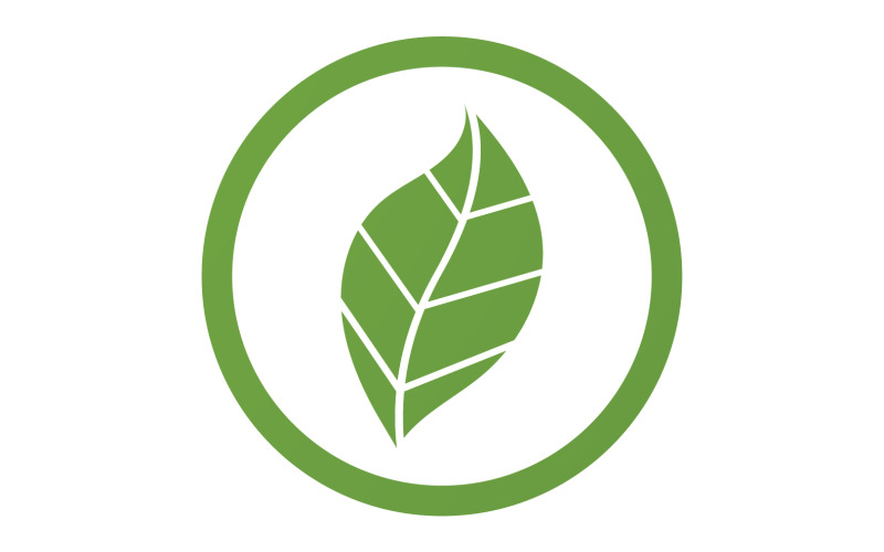 Green Leaf nature element tree company name v47 Logo Template