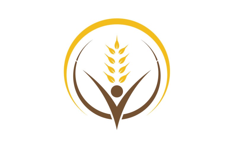 Agriculture wheat rice food logo v13 Logo Template