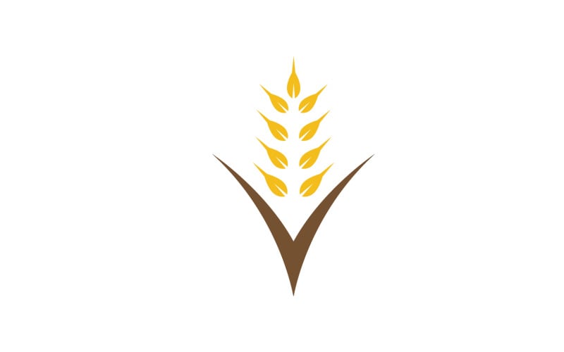 Agriculture wheat rice food logo v15 Logo Template