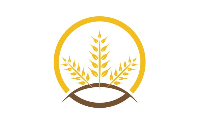 Agriculture wheat rice food logo v21 Logo Template