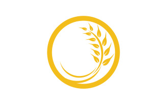 Agriculture wheat rice food logo v30
